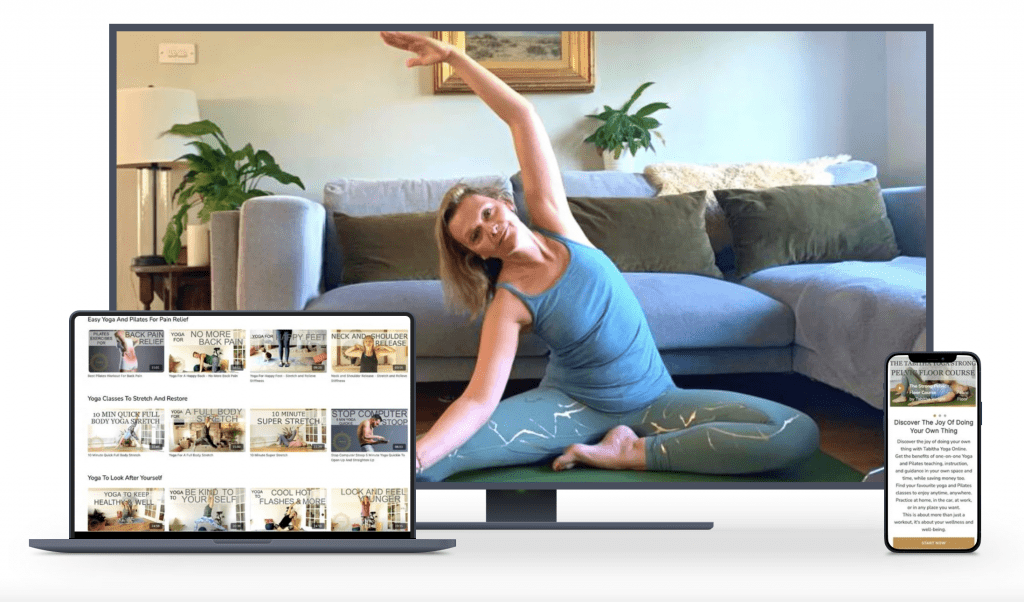 images of Tabitha Yoga Online on different devices