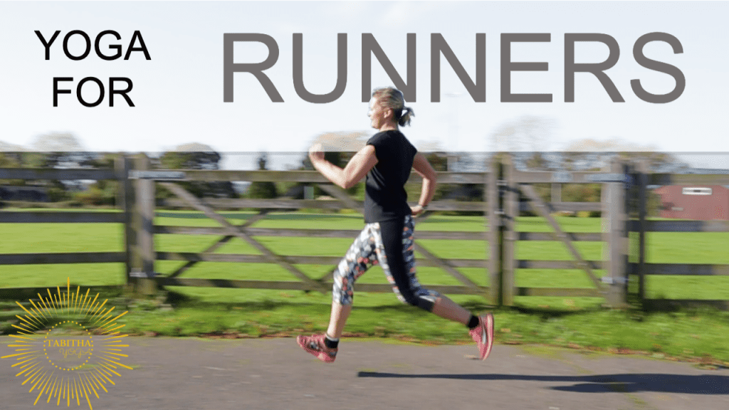 Tabitha Yoga running in the countryside cover image for Yoga For Runners video class